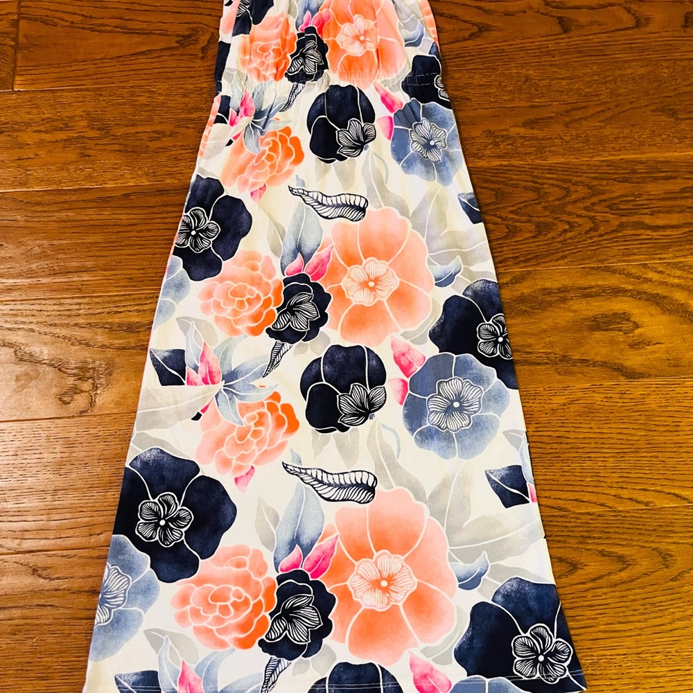 Gymboree‎ Floral Maxi Dress in Orange and Blue - Picture 3 of 6